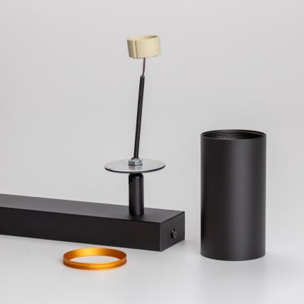 Brilagi - Spotlampe SELE 2xGU10/30W/230V sort/guldfarvet
