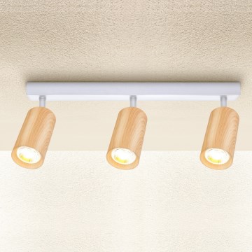 Brilagi - Spotlampe SELE 3xGU10/30W/230V hvid/eg decor