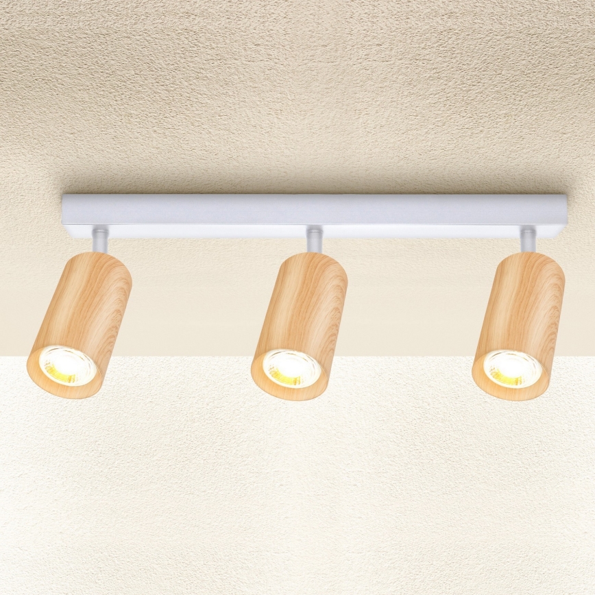 Brilagi - Spotlampe SELE 3xGU10/30W/230V hvid/eg decor