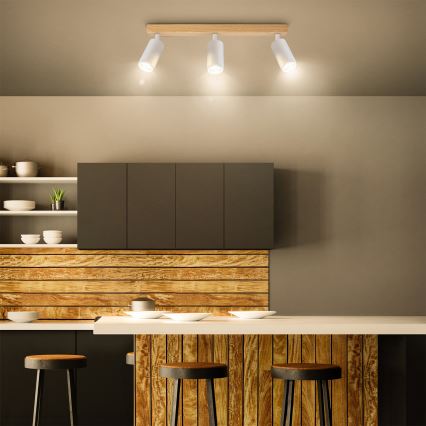 Brilagi - Spotlampe SELE 3xGU10/30W/230V hvid/eg-finish