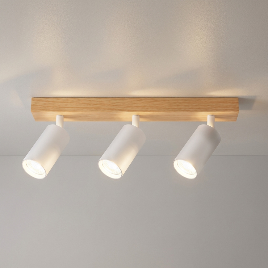 Brilagi - Spotlampe SELE 3xGU10/30W/230V hvid/eg-finish