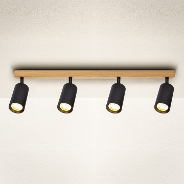 Brilagi - Spotlampe SELE 4xGU10/30W/230V sort/egedekor