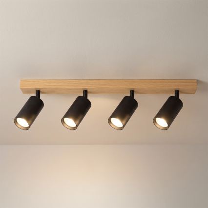 Brilagi - Spotlampe SELE 4xGU10/30W/230V sort/egedekor