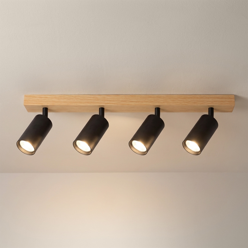 Brilagi - Spotlampe SELE 4xGU10/30W/230V sort/egedekor