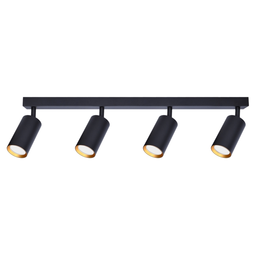 Brilagi - Spotlampe SELE 4xGU10/30W/230V sort/guldfarvet