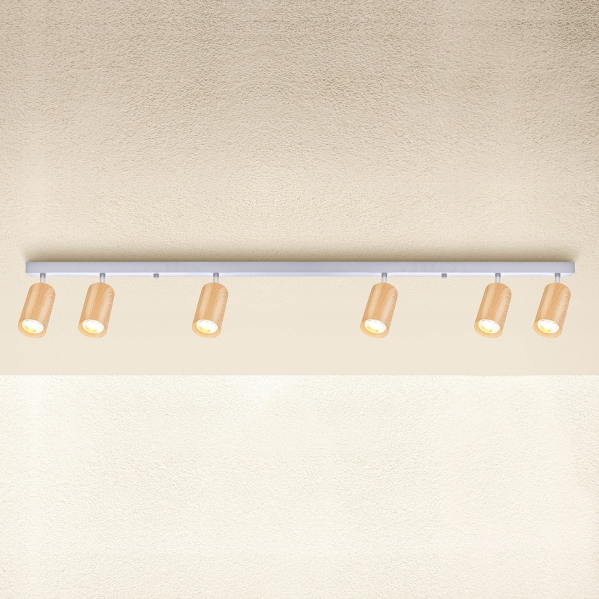 Brilagi - Spotlampe SELE 6xGU10/30W/230V hvid/eg decor