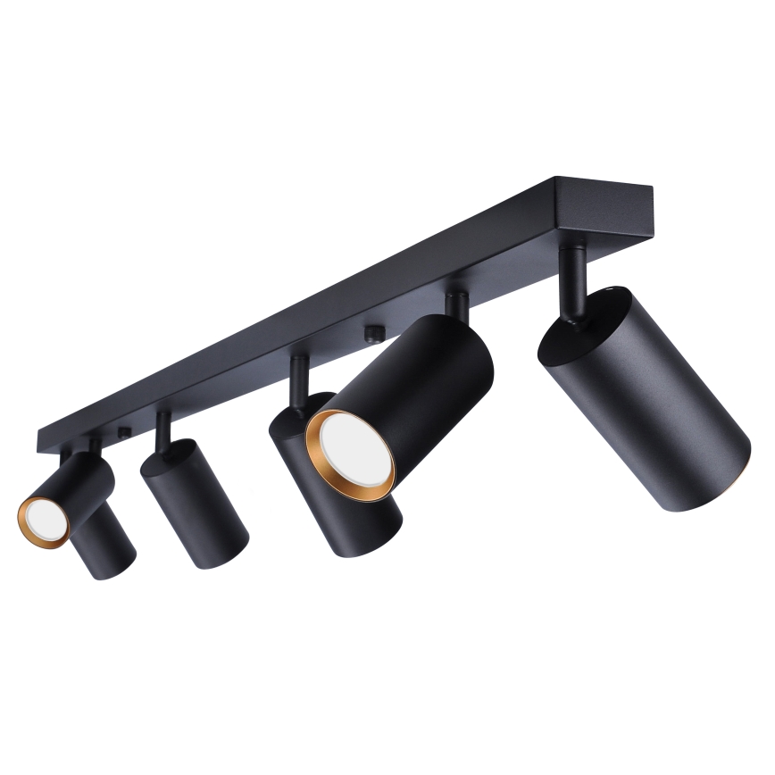 Brilagi - Spotlampe SELE 6xGU10/30W/230V sort/guldfarvet