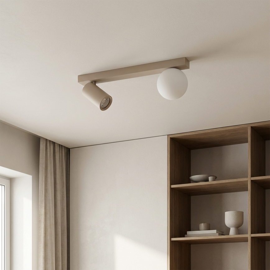 Brilagi - Spotlampe SELE BALL 1xGU10/30W/230V + 1xG9/10W beige