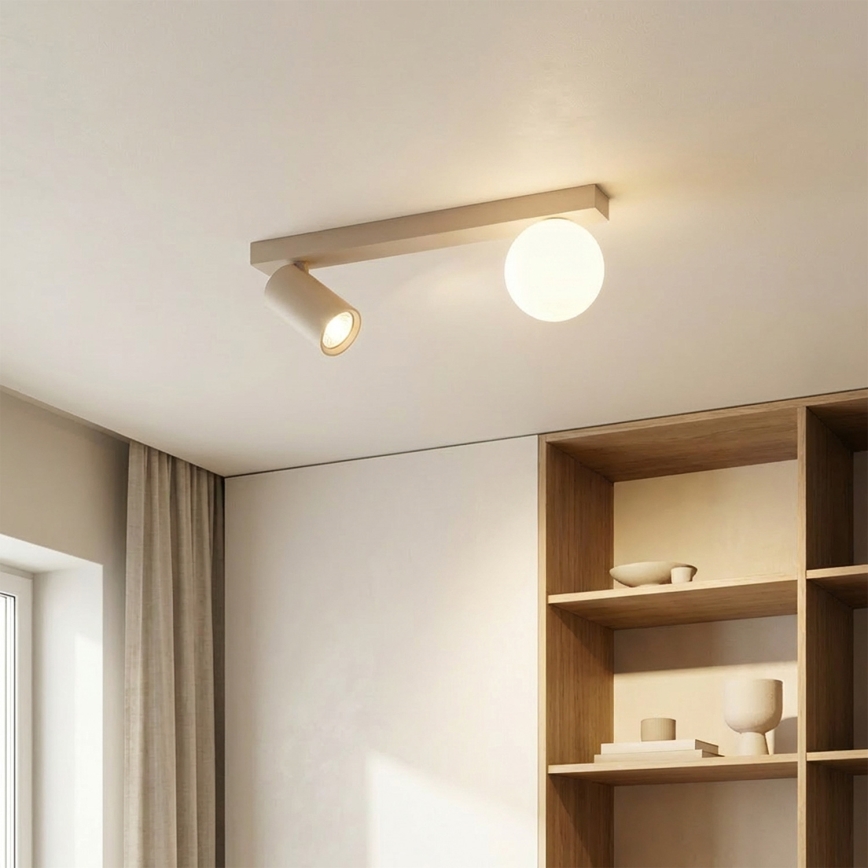 Brilagi - Spotlampe SELE BALL 1xGU10/30W/230V + 1xG9/10W beige