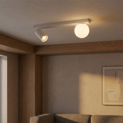 Brilagi - Spotlampe SELE BALL 1xGU10/30W/230V + 1xG9/10W hvid