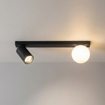 Brilagi - Spotlampe SELE BALL 1xGU10/30W/230V + 1xG9/10W sort