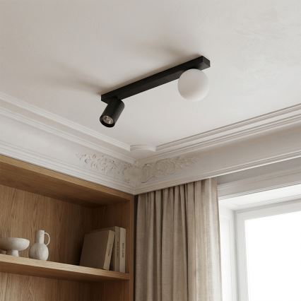 Brilagi - Spotlampe SELE BALL 1xGU10/30W/230V + 1xG9/10W sort
