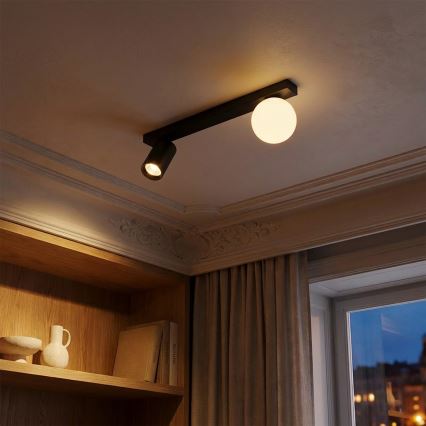 Brilagi - Spotlampe SELE BALL 1xGU10/30W/230V + 1xG9/10W sort