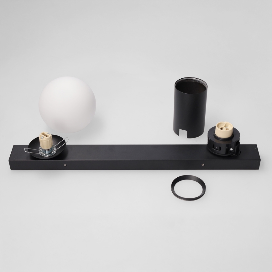 Brilagi - Spotlampe SELE BALL 1xGU10/30W/230V + 1xG9/10W sort