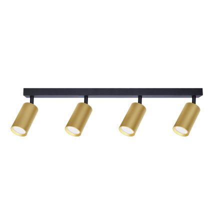 Brilagi - Spotlampe SELE GOLDEN 4xGU10/30W/230V sort/guldfarvet