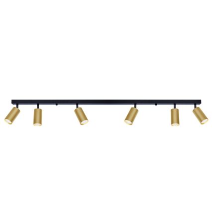 Brilagi - Spotlampe SELE GOLDEN 6xGU10/30W/230V sort/guldfarvet