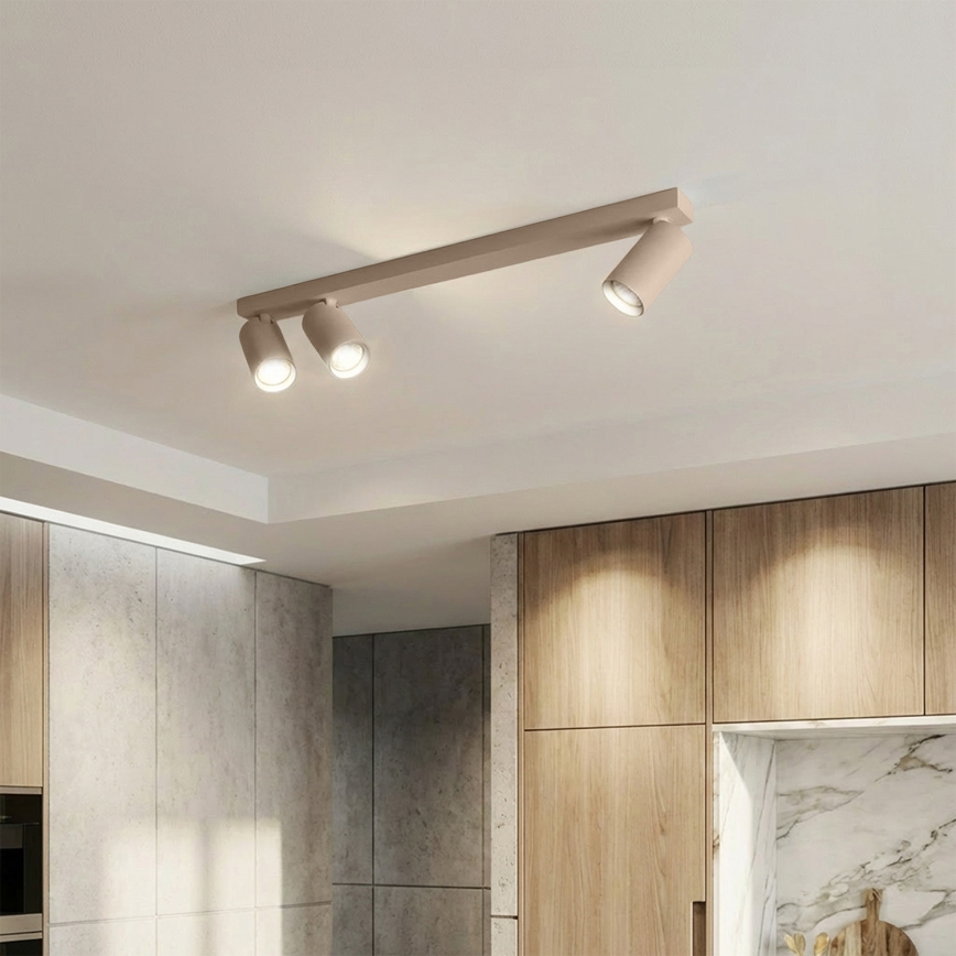 Brilagi - Spotlampe SELE LONG 3xGU10/30W/230V beige