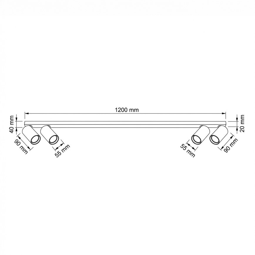 BRILAGI - Spotlampe SELE LONG 4xGU10/30W/230V hvid