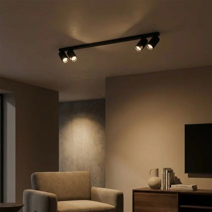 Brilagi - Spotlampe SELE LONG 4xGU10/30W/230V sort
