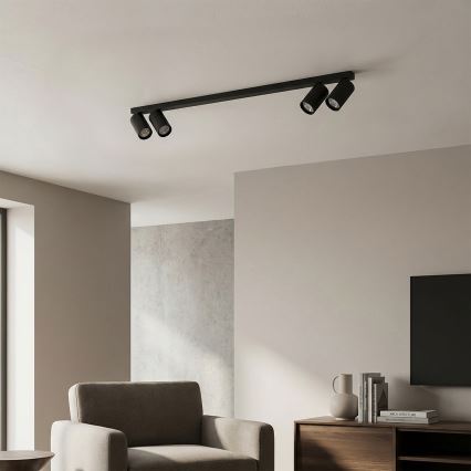 Brilagi - Spotlampe SELE LONG 4xGU10/30W/230V sort