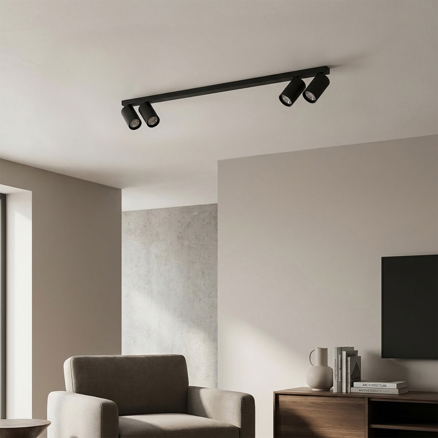 Brilagi - Spotlampe SELE LONG 4xGU10/30W/230V sort