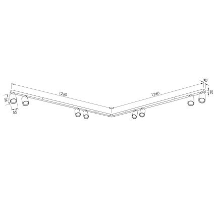 BRILAGI - Spotlampe SELE LONG 8xGU10/30W/230V hvid