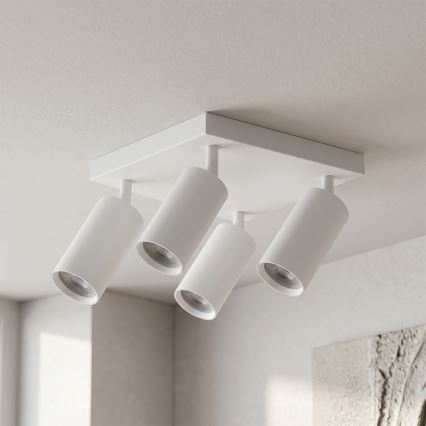 Brilagi - Spotlampe SELE SQUARE 4xGU10/30W/230V hvid