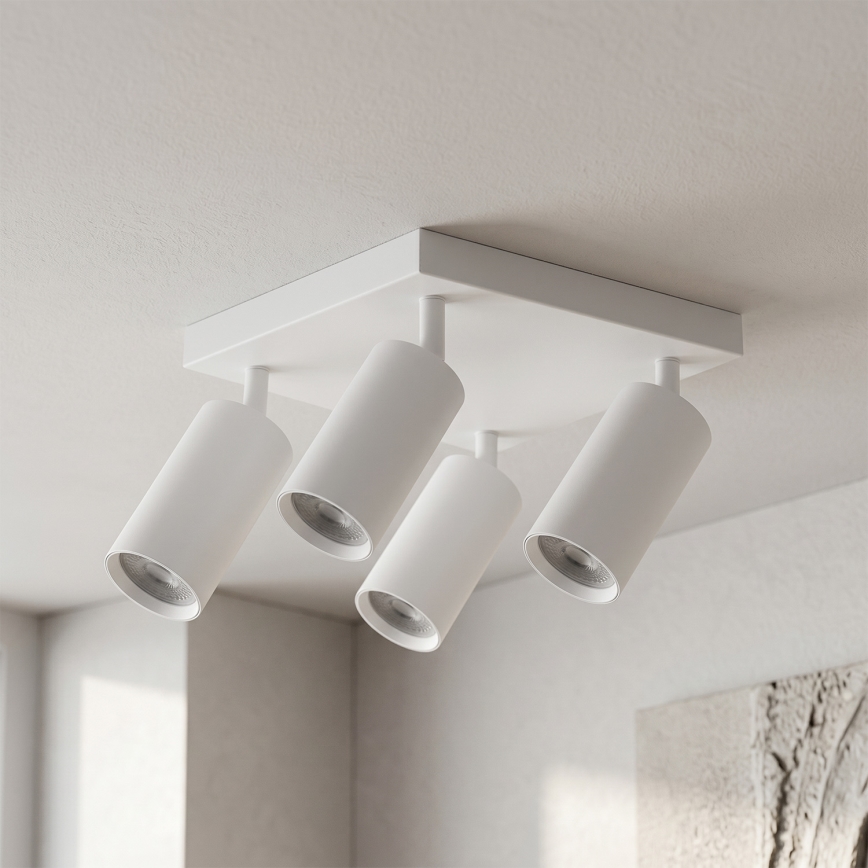 Brilagi - Spotlampe SELE SQUARE 4xGU10/30W/230V hvid