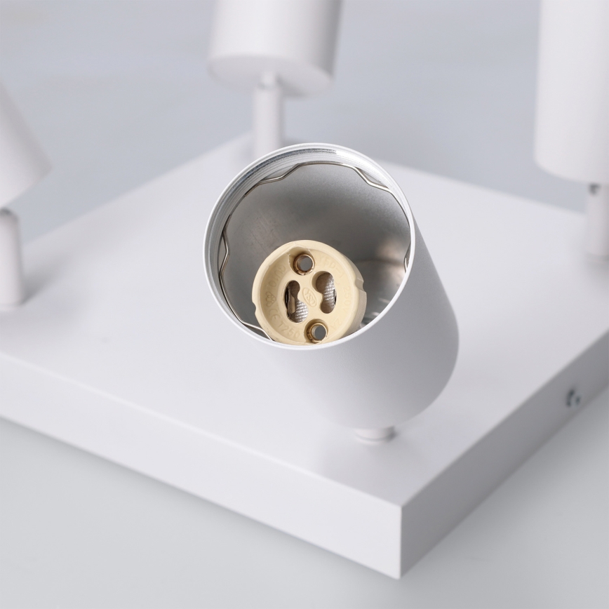 Brilagi - Spotlampe SELE SQUARE 4xGU10/30W/230V hvid