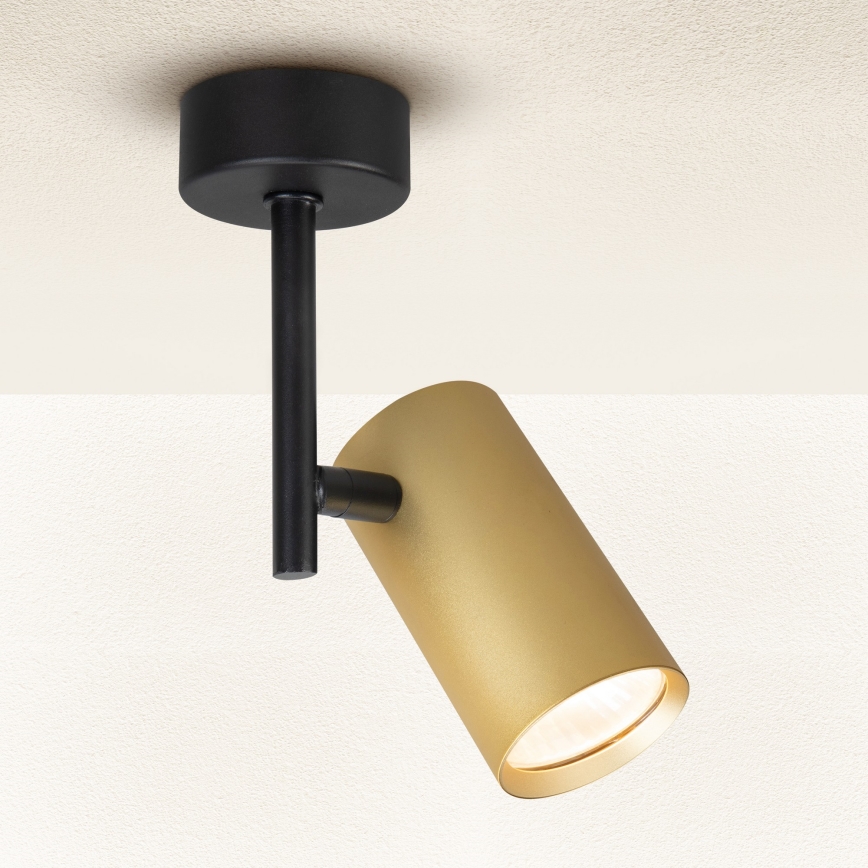 Brilagi - Spotlampe SELE VERTICAL 1xGU10/30W/230V sort/guldfarvet