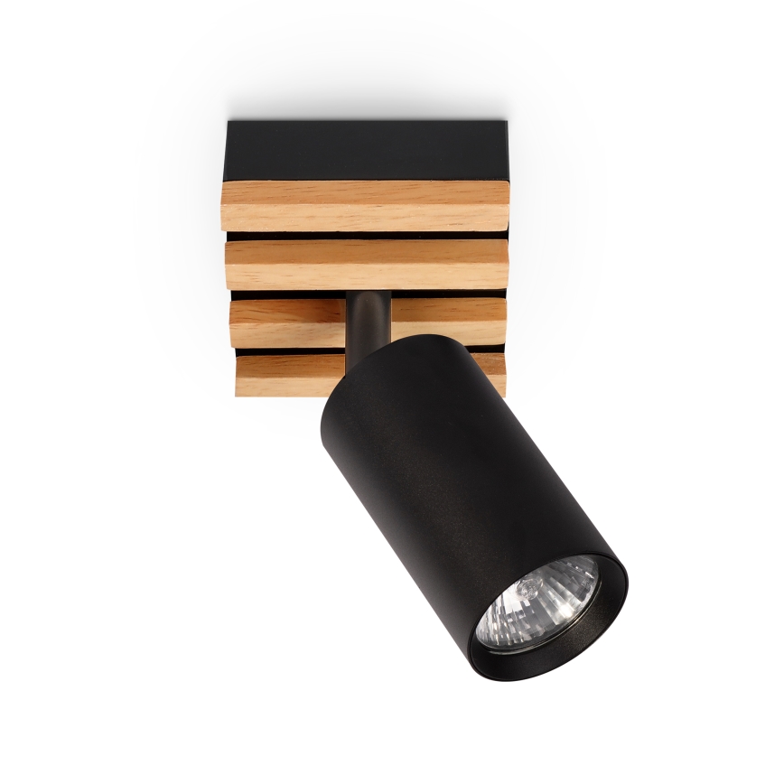 Brilagi - Spotlampe SELE WOOD ACOUSTIC 1xGU10/30W/230V sort/træ