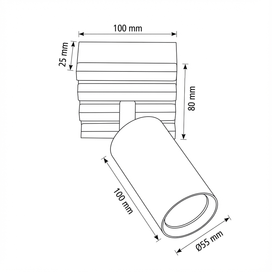 Brilagi - Spotlampe SELE WOOD ACOUSTIC 1xGU10/30W/230V sort/træ