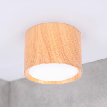 BRILAGI - Spotlampe SMOOTH 1xGX53/15W/230V 60x82 mm med egetræslook