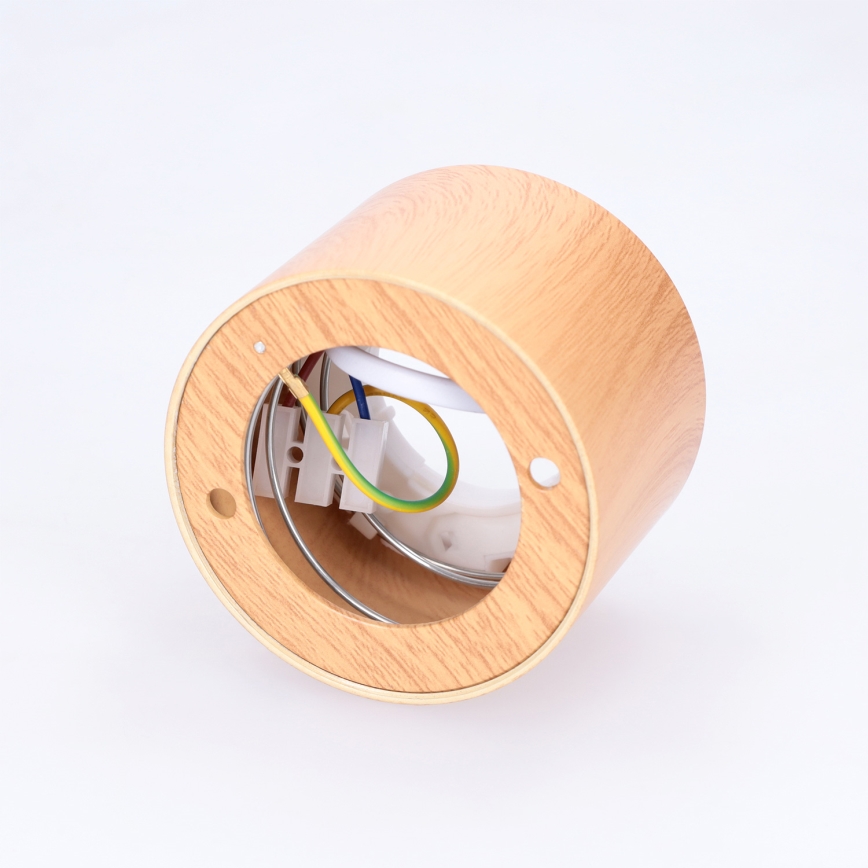 BRILAGI - Spotlampe SMOOTH 1xGX53/15W/230V 60x82 mm med egetræslook