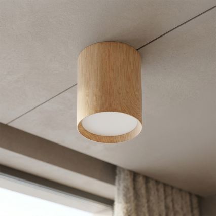 BRILAGI - Loftspot SMOOTH LONG 1xGX53/15W/230V 100x82 mm med egetræsmønster