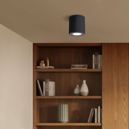 Brilagi - Spotlampe til badeværelse MIA 1xGU10/30W/230V 84x80 mm sort IP54