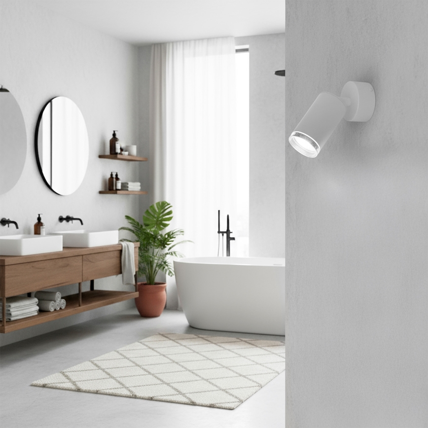 Brilagi - Spotlampe til badeværelse SELE 1xGU10/30W/230V IP44 hvid