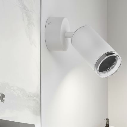 Brilagi - Spotlampe til badeværelse SELE 1xGU10/30W/230V IP44 hvid