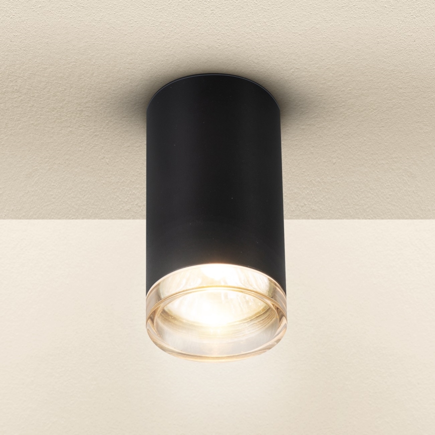 Brilagi - Spotlampe til badeværelse SELE 1xGU10/30W/230V IP44 sort
