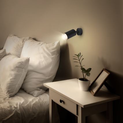 Brilagi - Spotlampe til badeværelse SELE 1xGU10/30W/230V IP44 sort