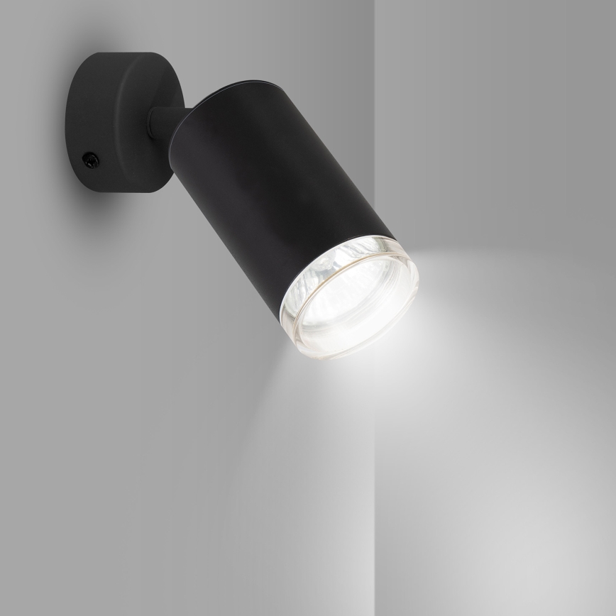 Brilagi - Spotlampe til badeværelse SELE 1xGU10/30W/230V IP44 sort