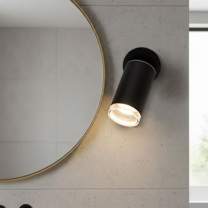 Brilagi - Spotlampe til badeværelse SELE 1xGU10/30W/230V IP44 sort