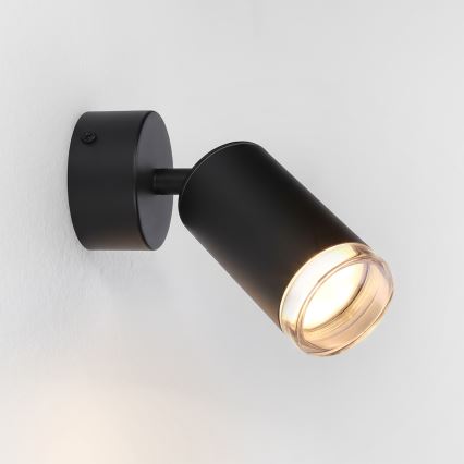 Brilagi - Spotlampe til badeværelse SELE 1xGU10/30W/230V IP44 sort