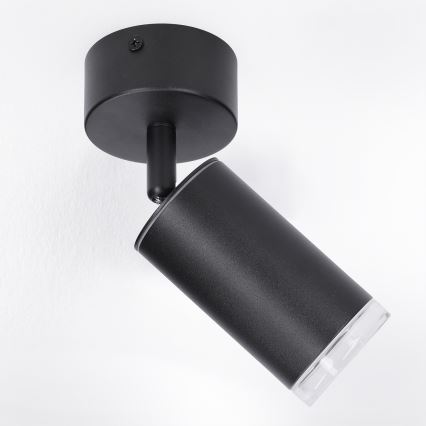 Brilagi - Spotlampe til badeværelse SELE 1xGU10/30W/230V IP44 sort