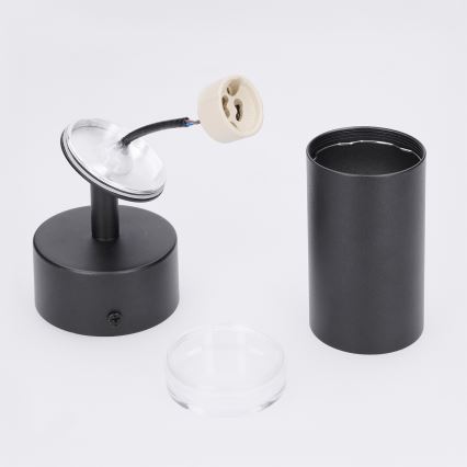 Brilagi - Spotlampe til badeværelse SELE 1xGU10/30W/230V IP44 sort