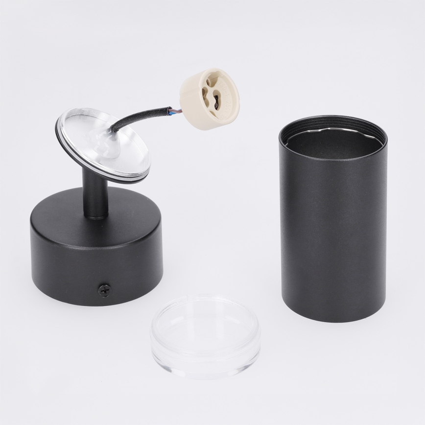 Brilagi - Spotlampe til badeværelse SELE 1xGU10/30W/230V IP44 sort