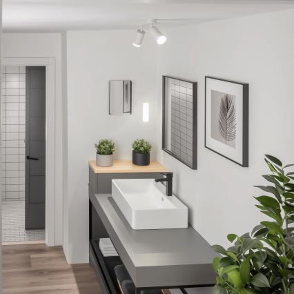 Brilagi - Spotlampe til badeværelse SELE 2xGU10/30W/230V IP44 hvid