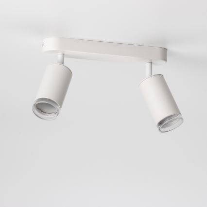 Brilagi - Spotlampe til badeværelse SELE 2xGU10/30W/230V IP44 hvid