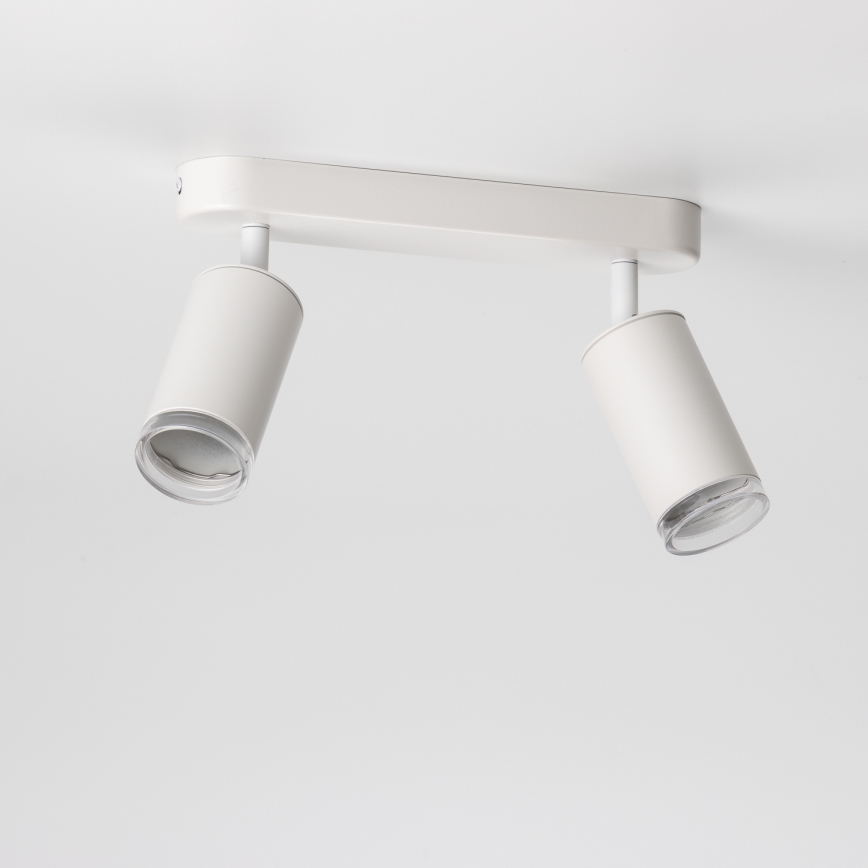 Brilagi - Spotlampe til badeværelse SELE 2xGU10/30W/230V IP44 hvid