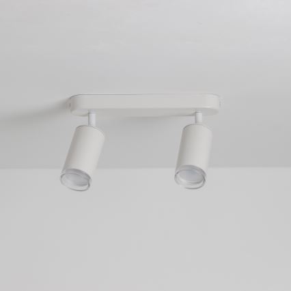 Brilagi - Spotlampe til badeværelse SELE 2xGU10/30W/230V IP44 hvid